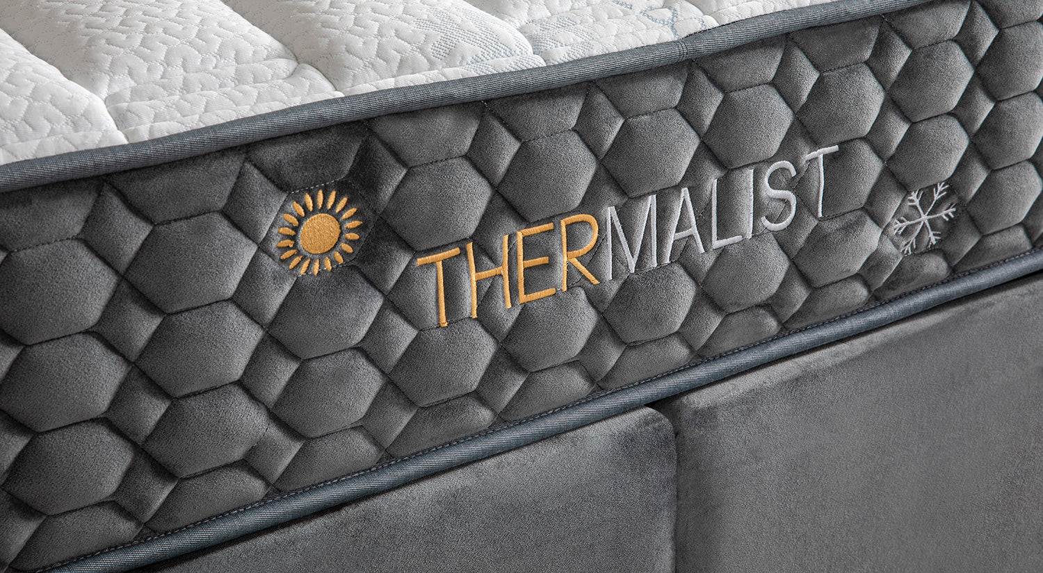 Тапицирано легло «Thermalist» + Матрак и табла - с място за съхранение, повдигащ механизъм, система за безшумно затваряне - Image 3