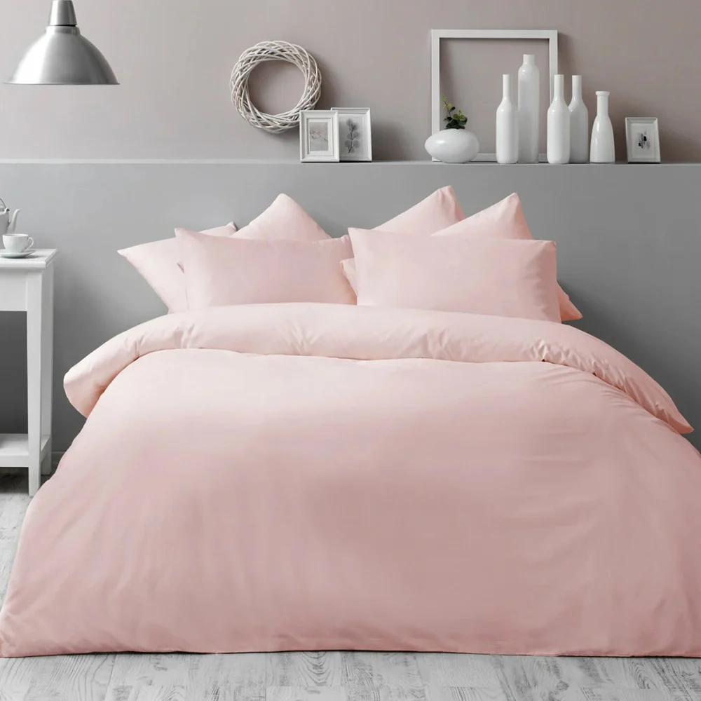Двоен спален комплект «Basic Pembe» - 4 части, ранфорс