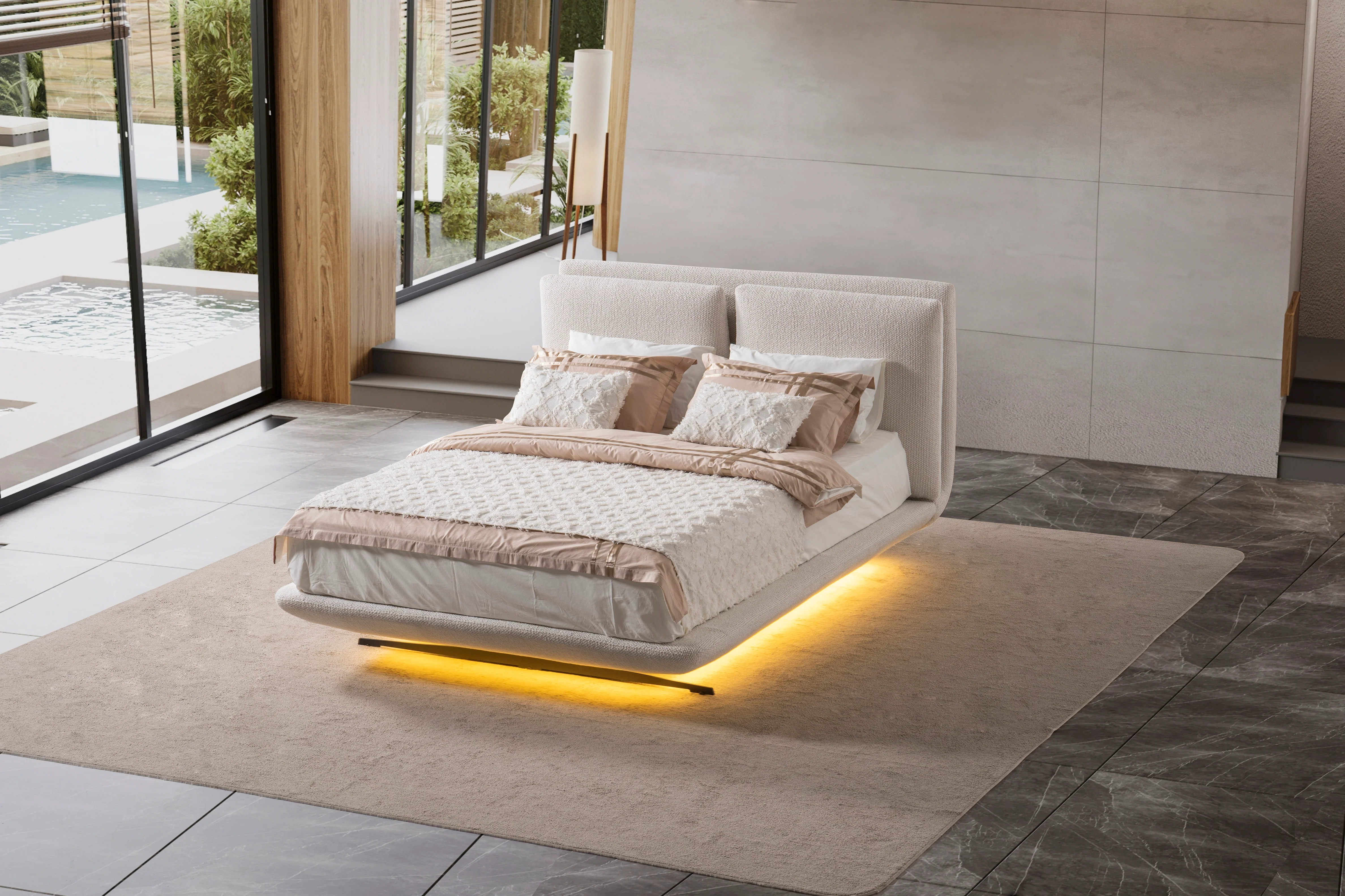 Тапицирано легло «Messina» с LED осветление - Image 5