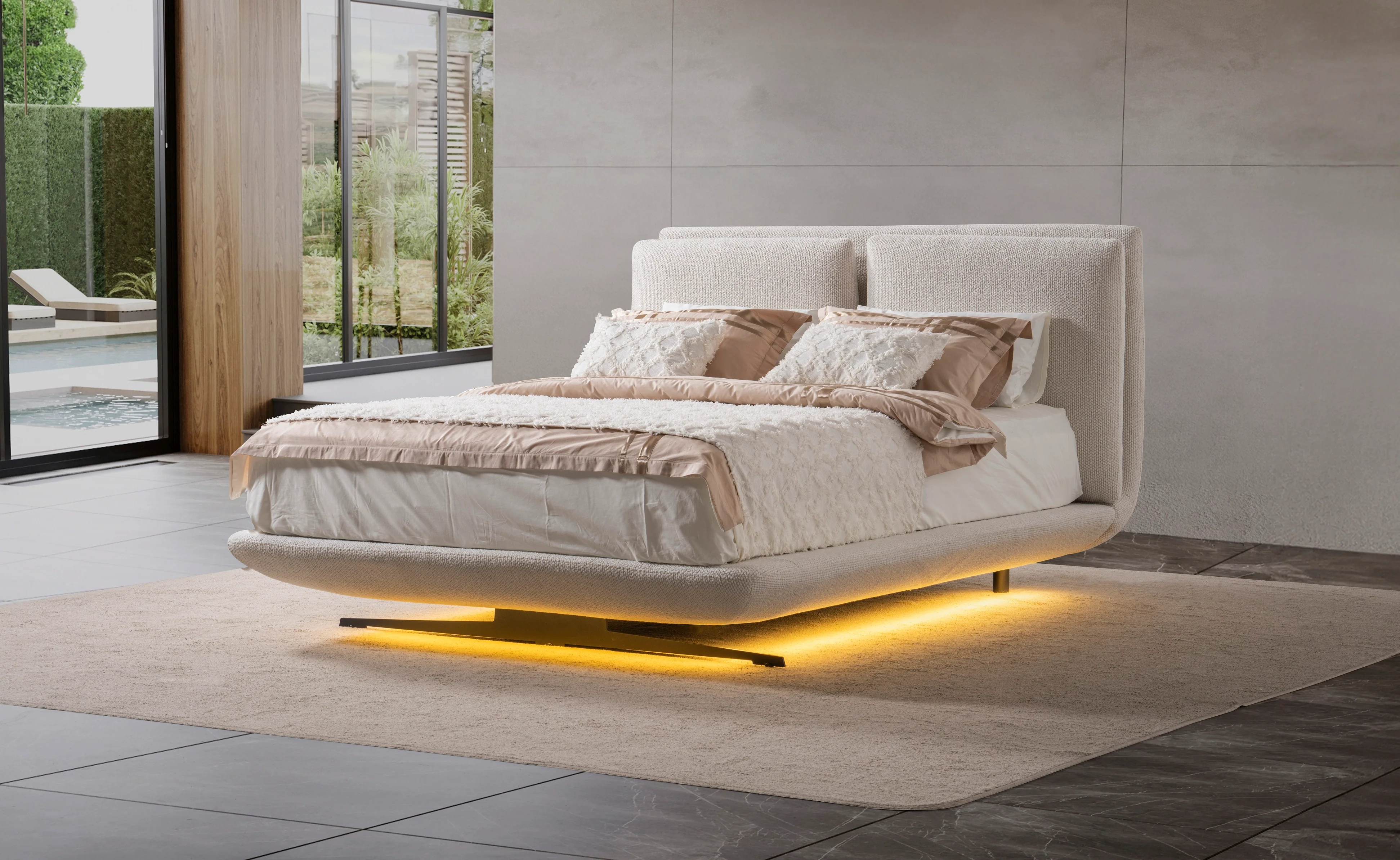 Тапицирано легло «Messina» с LED осветление - Image 6