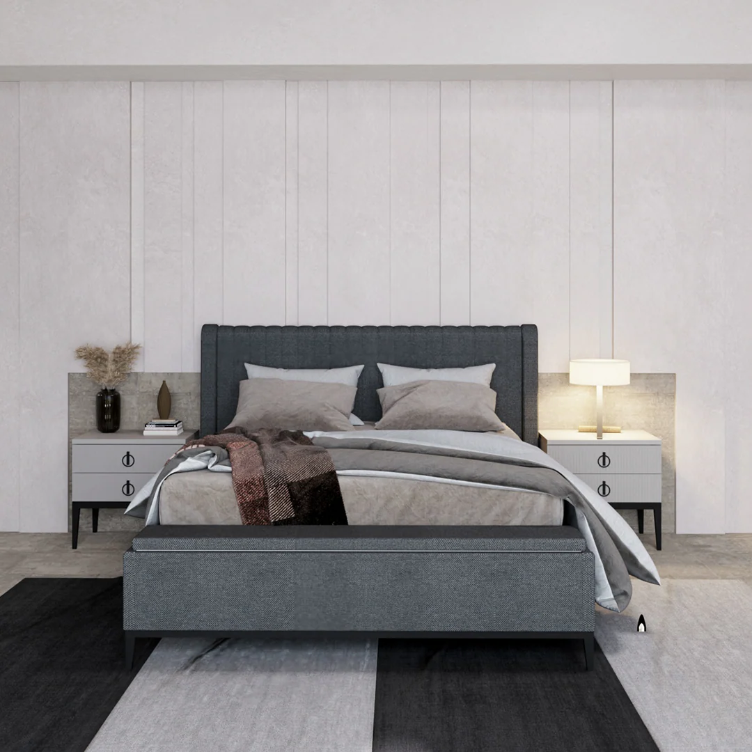 Нощно шкафче «Defne» + две чекмеджета, размер 60х42х45см - Image 2