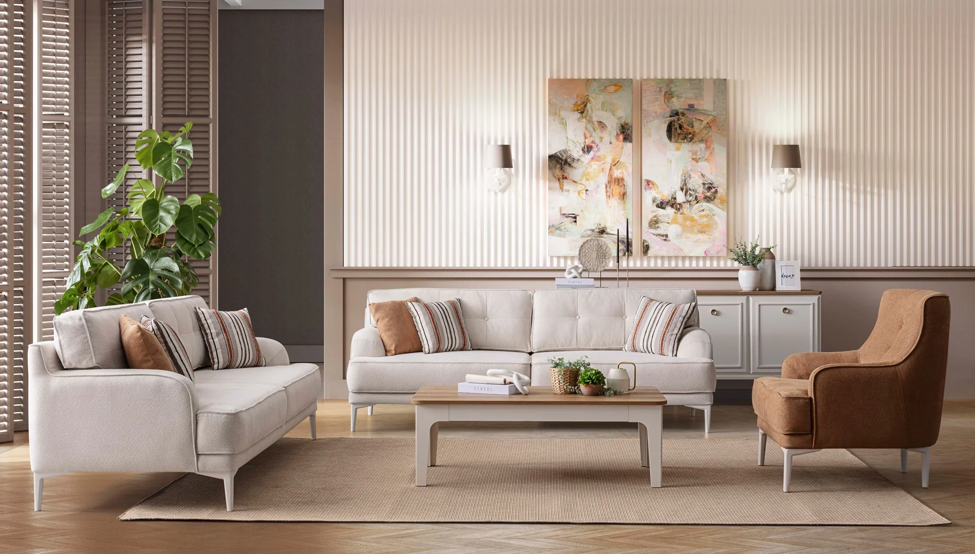 Холна маса «Modern country» с размер 120х40х69см - Image 3