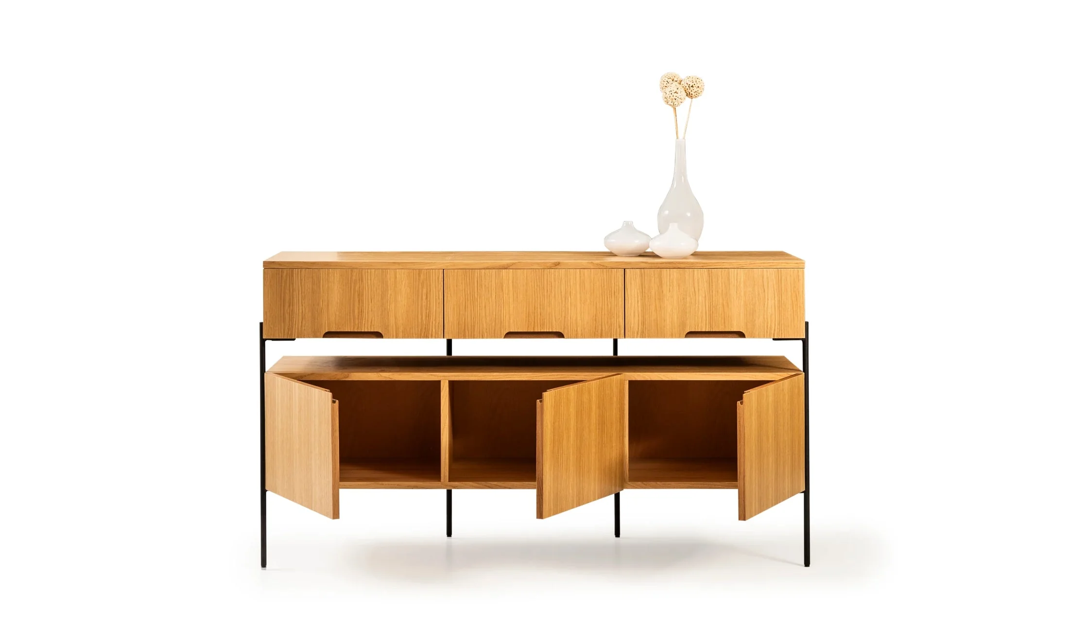 Бюфет «Harmonia 40001» с естествен фурнир, размер 142х79х44см - Image 4