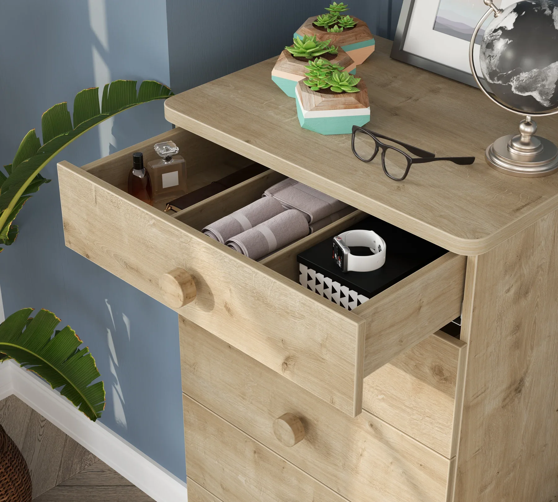 Скрин «Mocha» с пет чекмеджета, размер 63х104х49см - Image 2