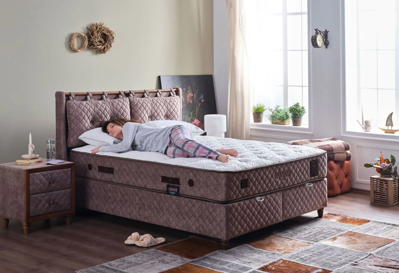Тапицирана основа за легло «Bamboo Sleep» с място за съхранение, повдигащ механизъм, система за безшумно затваряне - Image 3