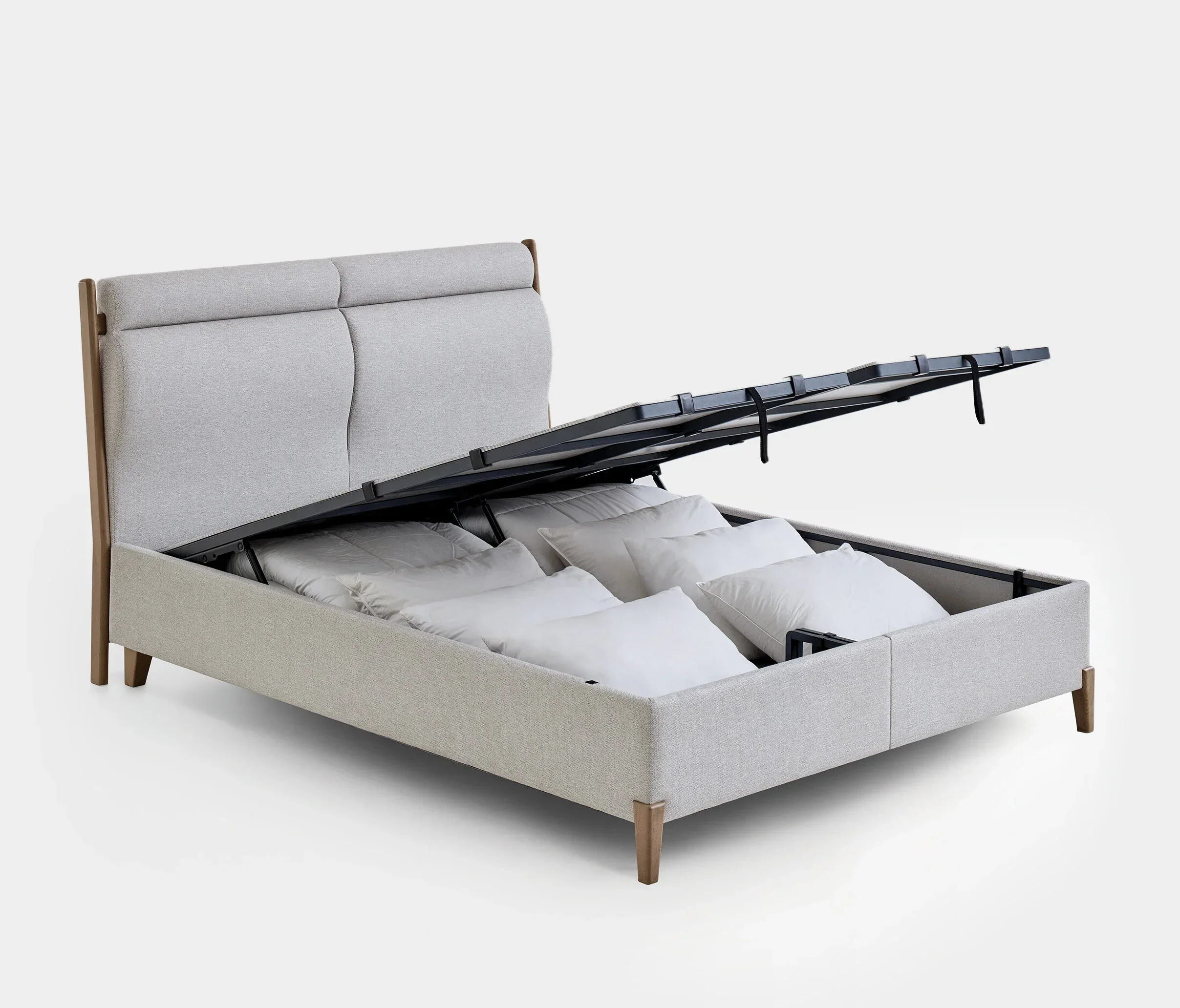 Тапицирано легло «Ergonomic Air» + табла - с място за съхранение, повдигащ механизъм, система за безшумно затваряне - Image 6