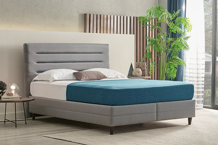 Тапицирано легло «Supreme Pedic» + табла - с място за съхранение, повдигащ механизъм, система за безшумно затваряне