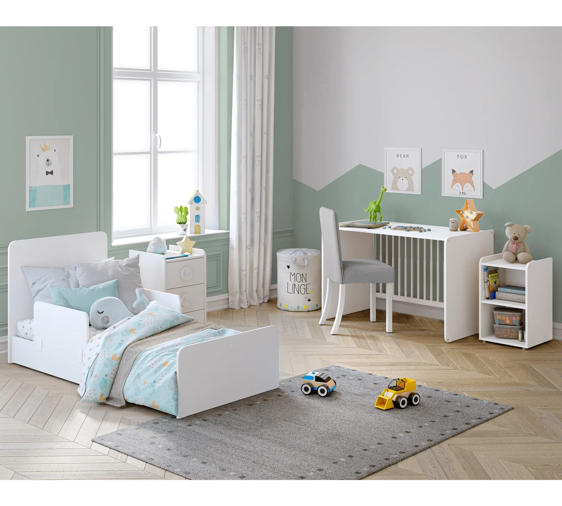 Трансформираща се бебешка кошара «Baby Cotton» за матраци 70x115см и 70x160cm - Image 5
