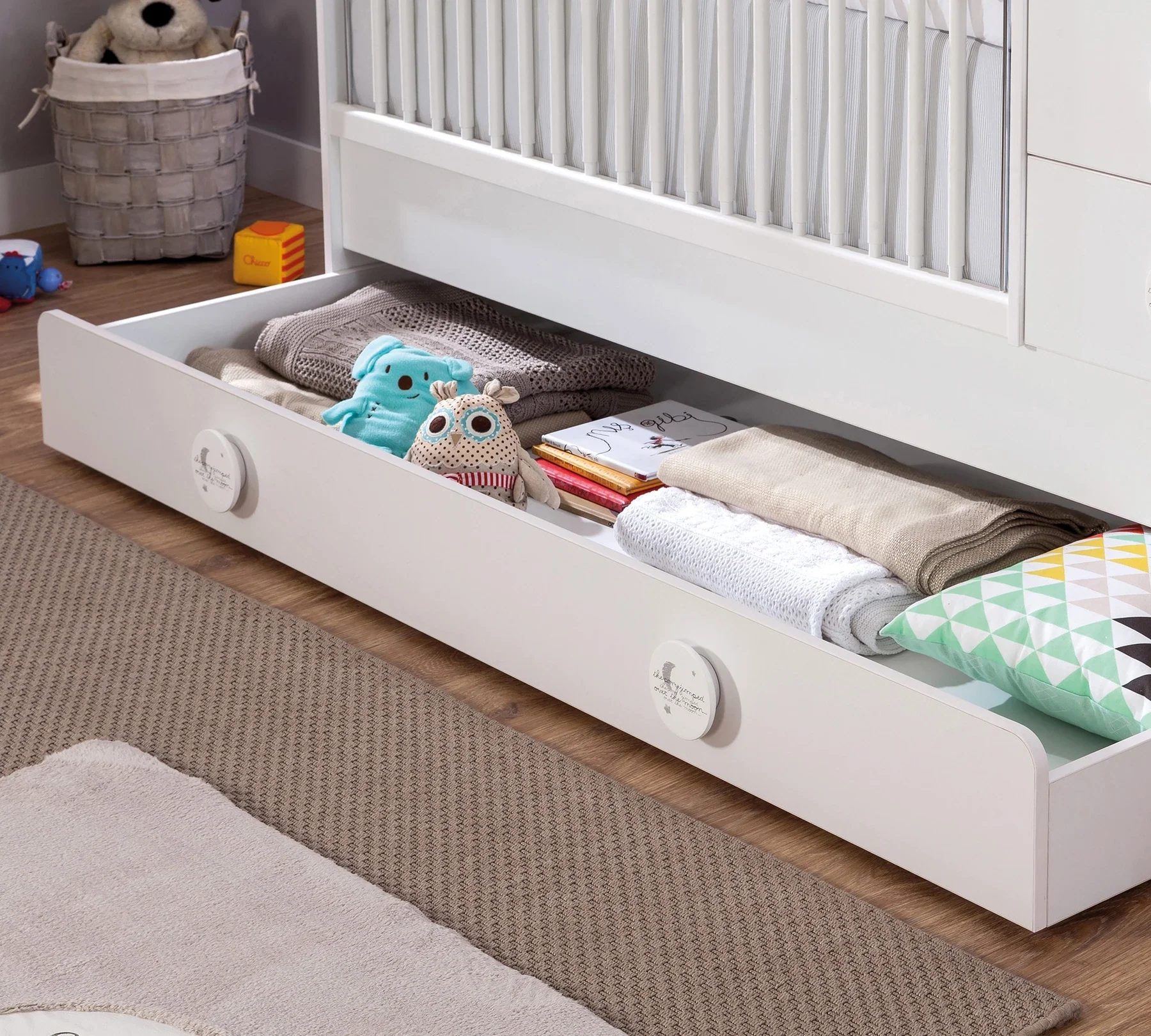 Трансформираща се бебешка кошара «Baby Cotton Sl» за матраци 80x130см и 80x180cm - Image 3