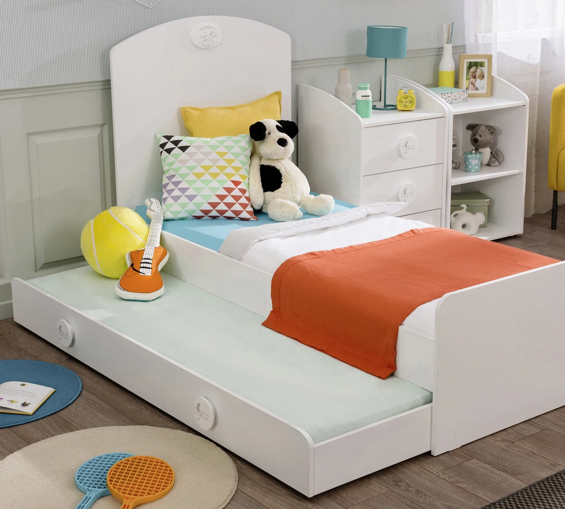 Трансформираща се бебешка кошара «Baby Cotton Sl» за матраци 80x130см и 80x180cm - Image 5