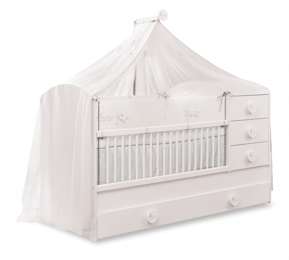 Трансформираща се бебешка кошара «Baby Cotton Sl» за матраци 80x130см и 80x180cm - Image 8