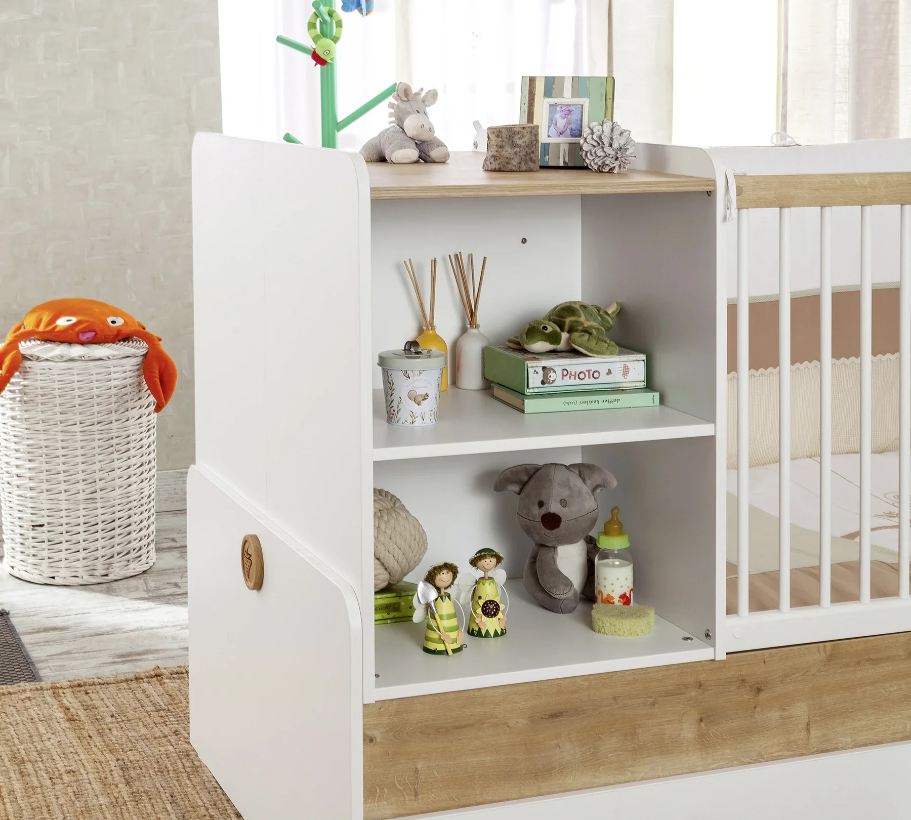 Трансформираща се бебешка кошара - легло «Natura Baby Sl» за матраци 80x130см и 80x180cm - Image 4