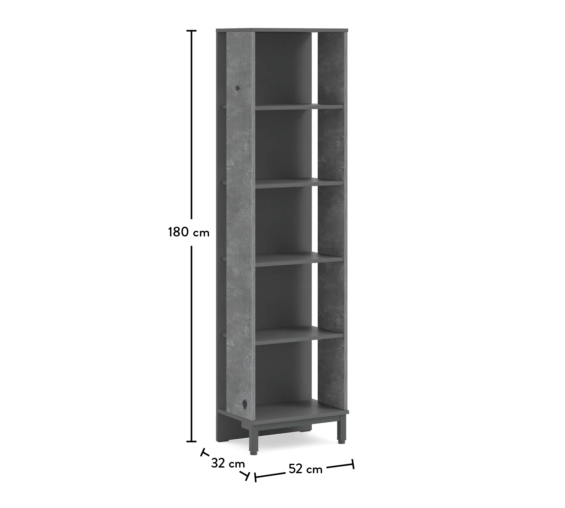 Библиотека «Space Gray» с размер 52x180x32см - Image 3