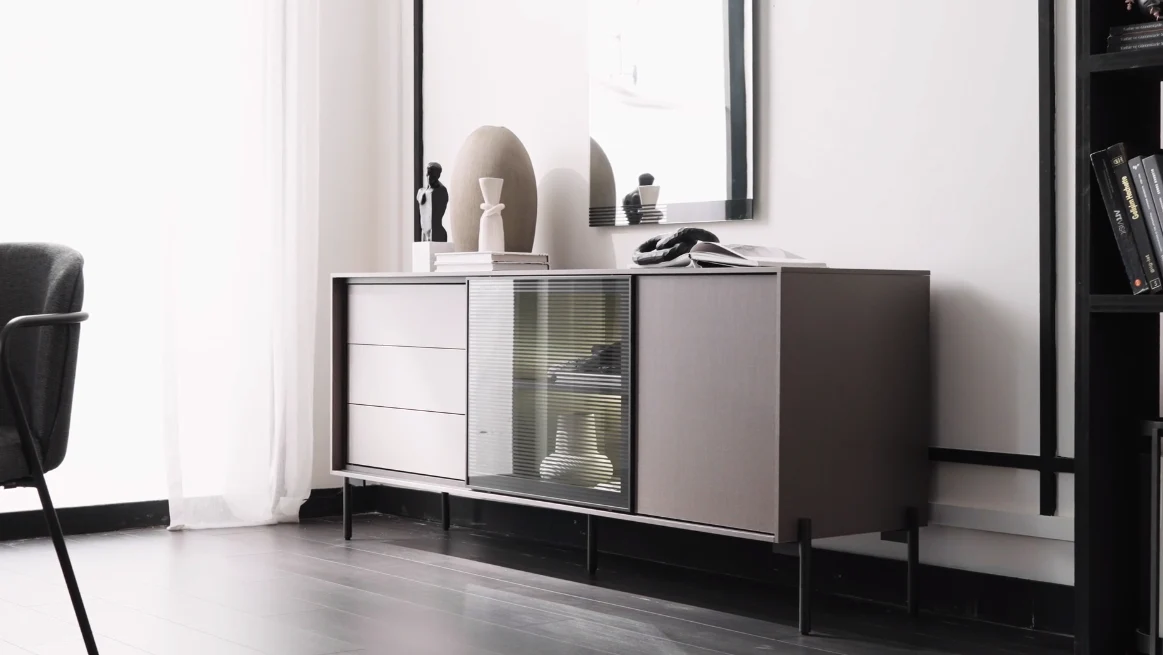Бюфет «Berta» с три чекмеджета, с LED осветление, размер 192х82х50см - Image 2
