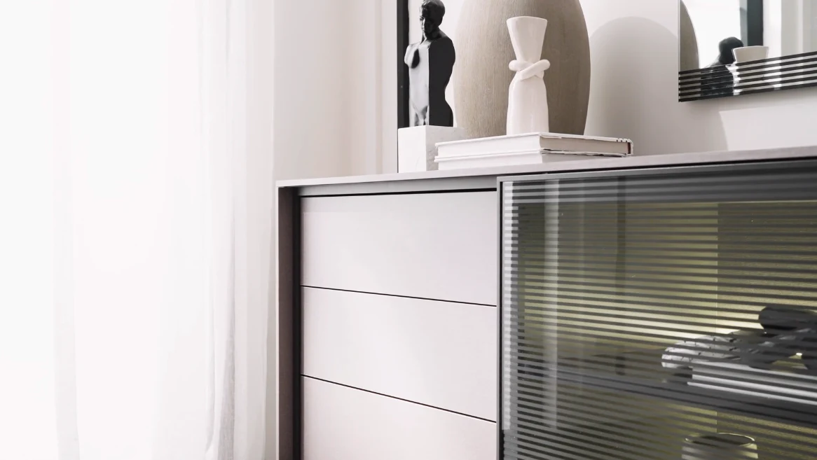Бюфет «Berta» с три чекмеджета, с LED осветление, размер 192х82х50см - Image 5