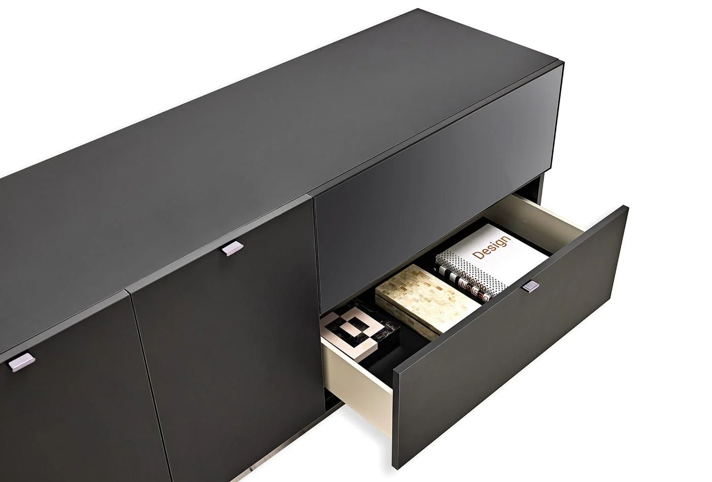 Бюфет «Legato Black» с чекмедже, размер 160х81х48см - Image 6
