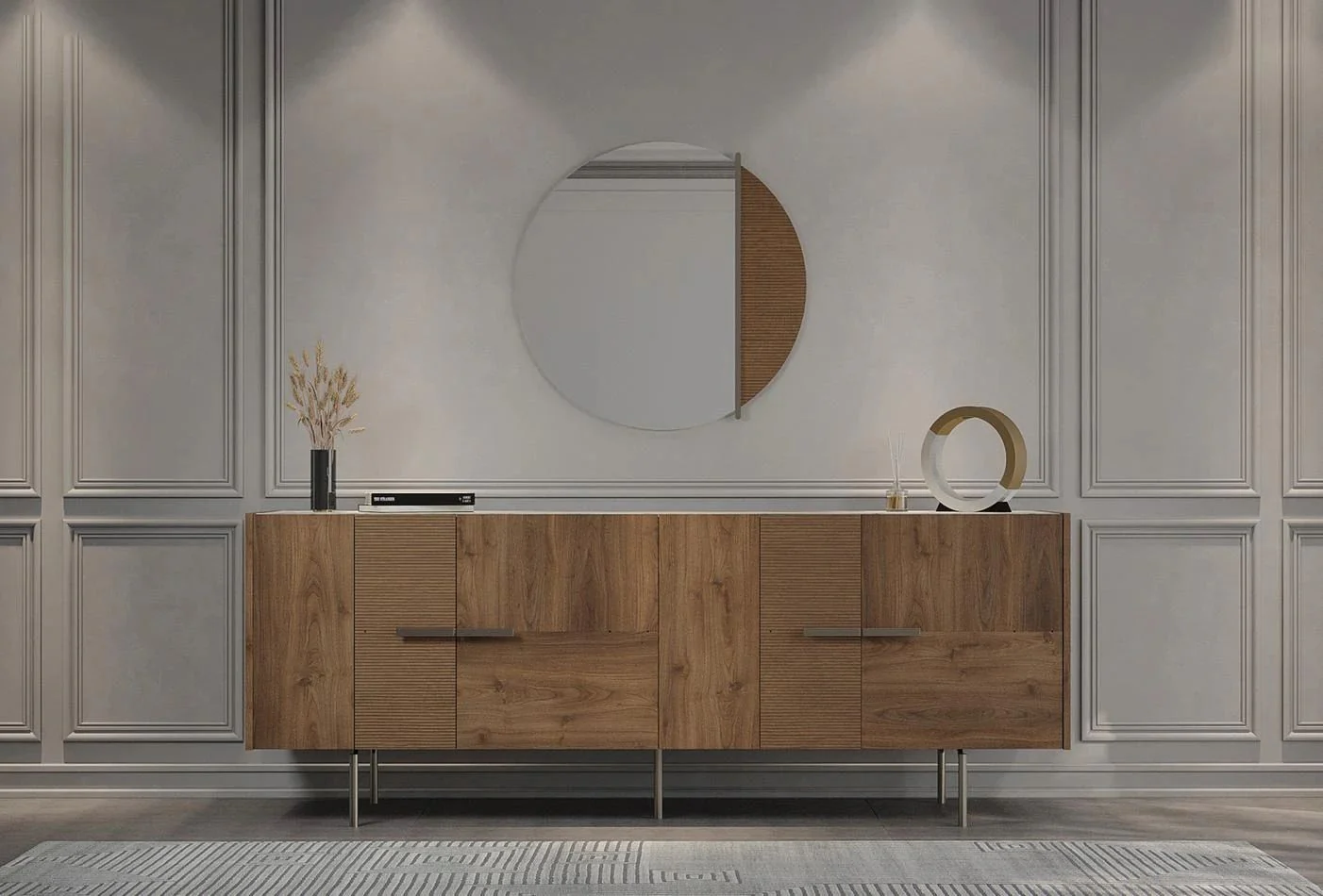 Бюфет «Pavia» с вътрешно чекмедже, размер 209х80х49см - Image 7