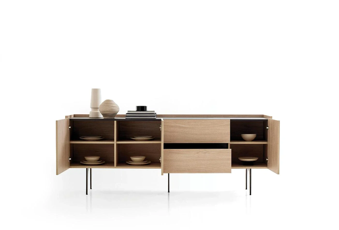 Бюфет «Terra» с две чекмеджета, с LED осветление, размер 209х80х47см - Image 3
