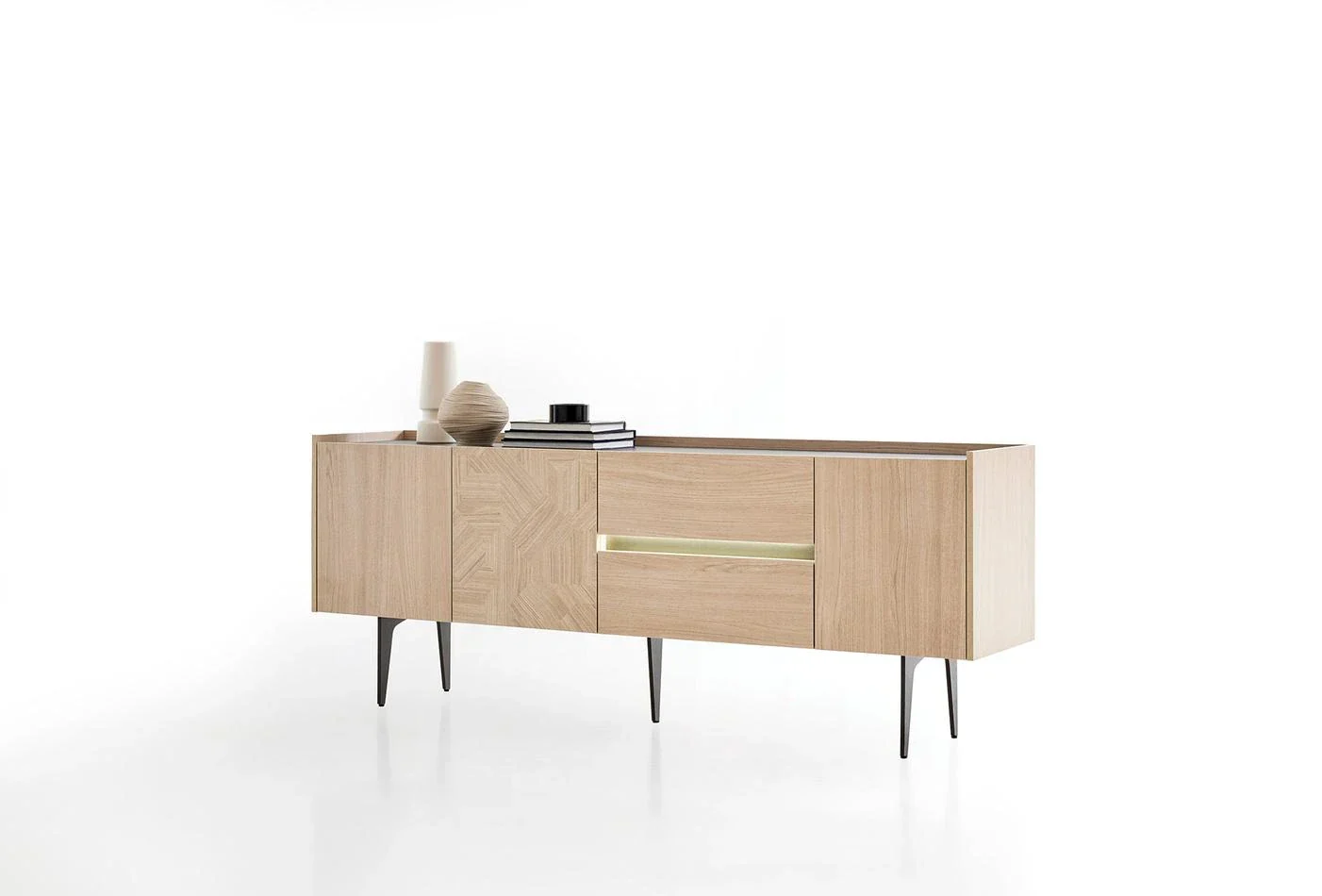 Бюфет «Terra» с две чекмеджета, с LED осветление, размер 209х80х47см - Image 4