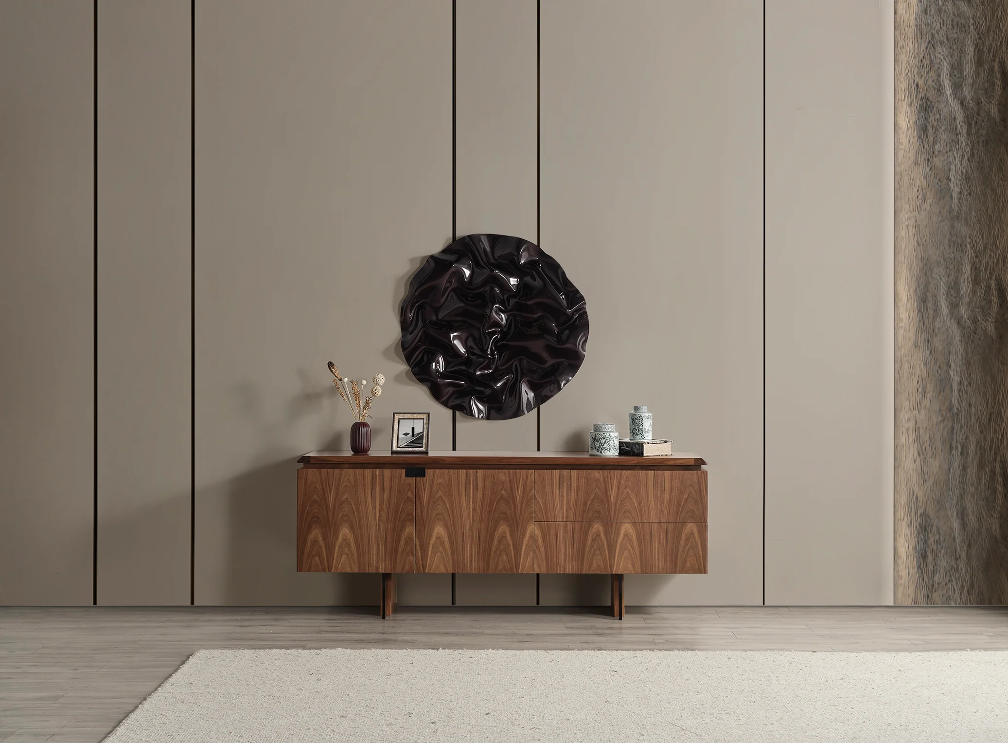 Бюфет «MK 41» с естествен фурнир, размер 208х82х49см - Image 4