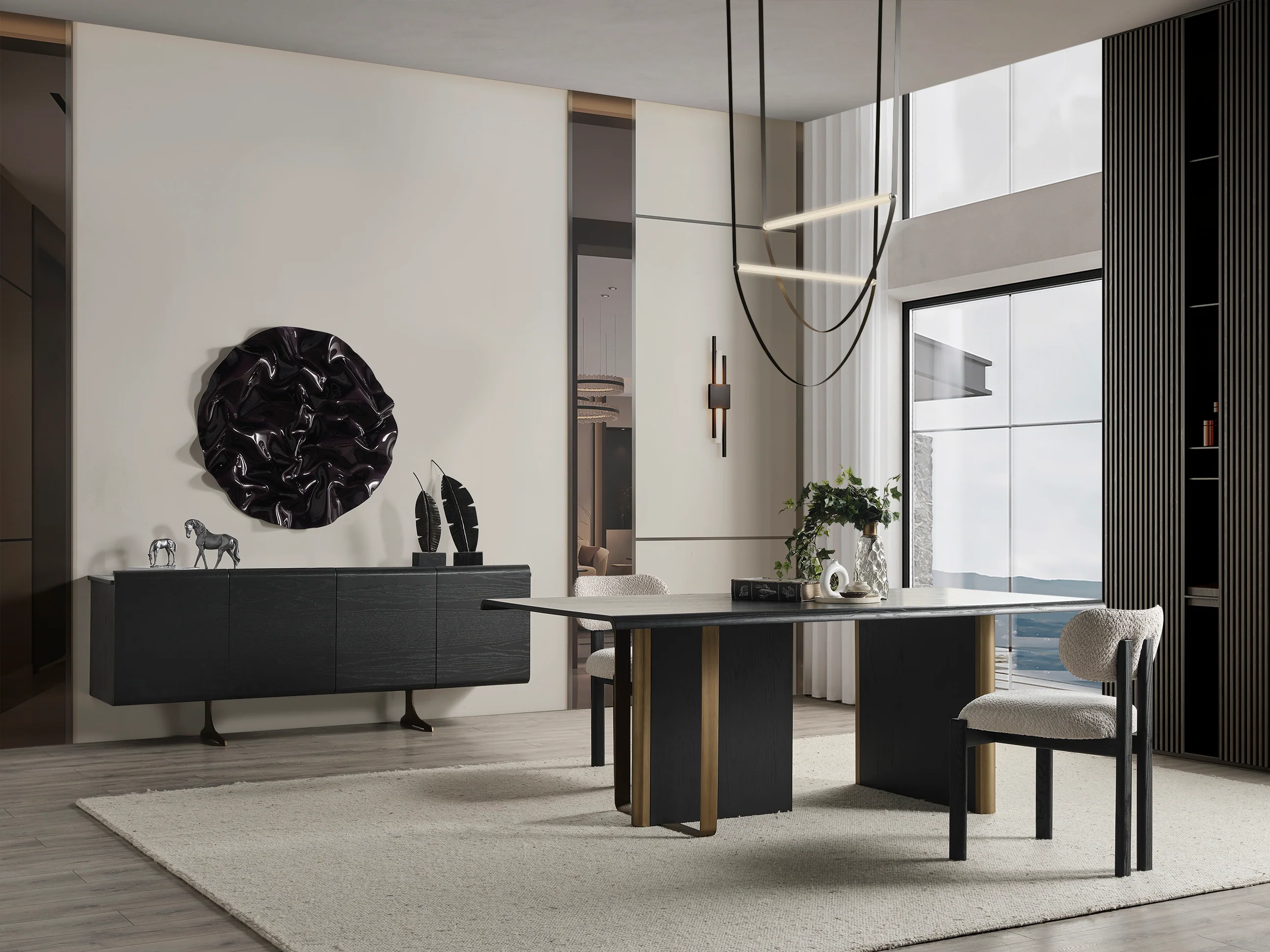 Бюфет «MK 42» с естествен фурнир, размер 208х82х48см - Image 9