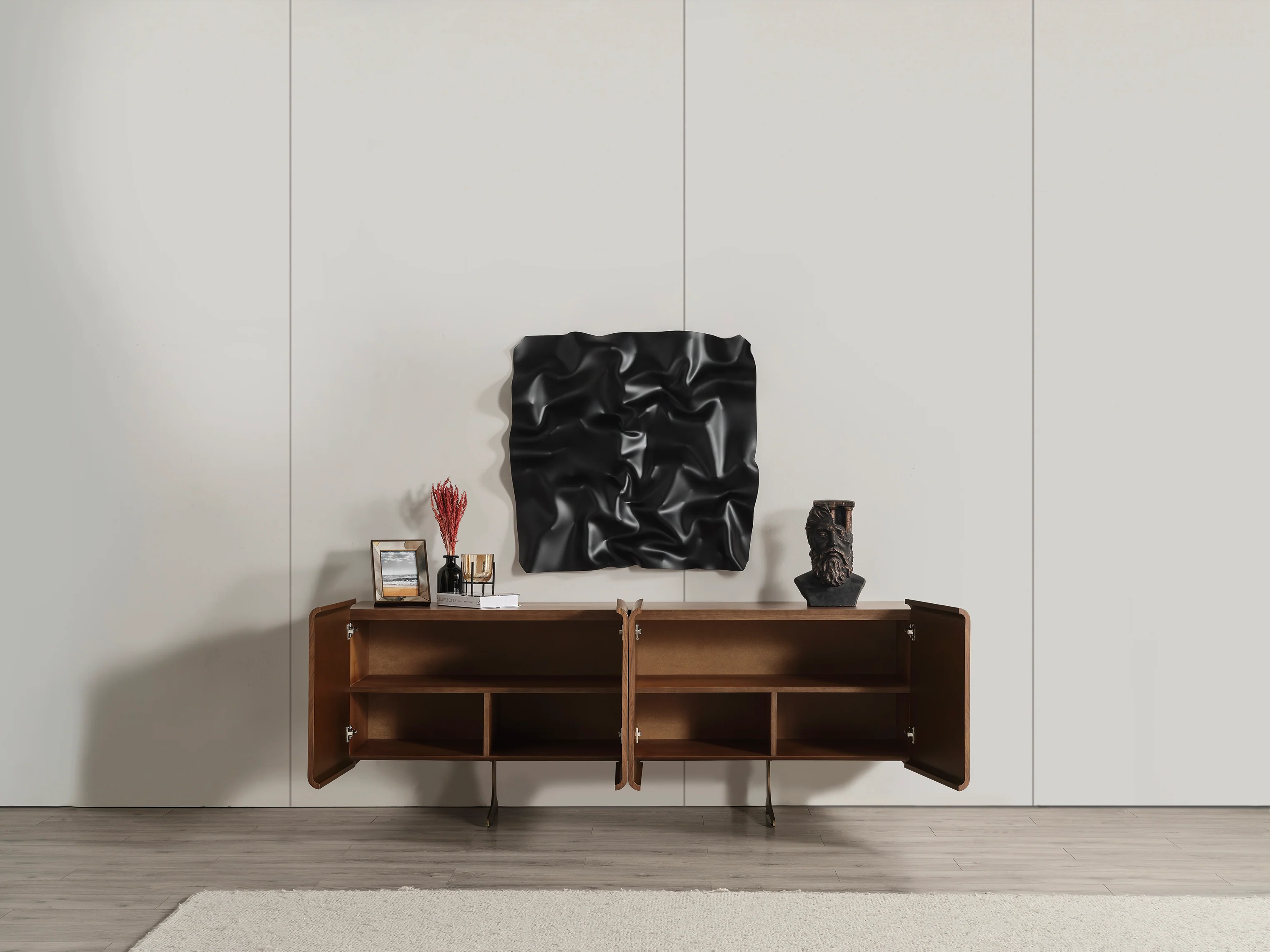 Бюфет «MK 43» с естествен фурнир, размер 208х82х48см - Image 8