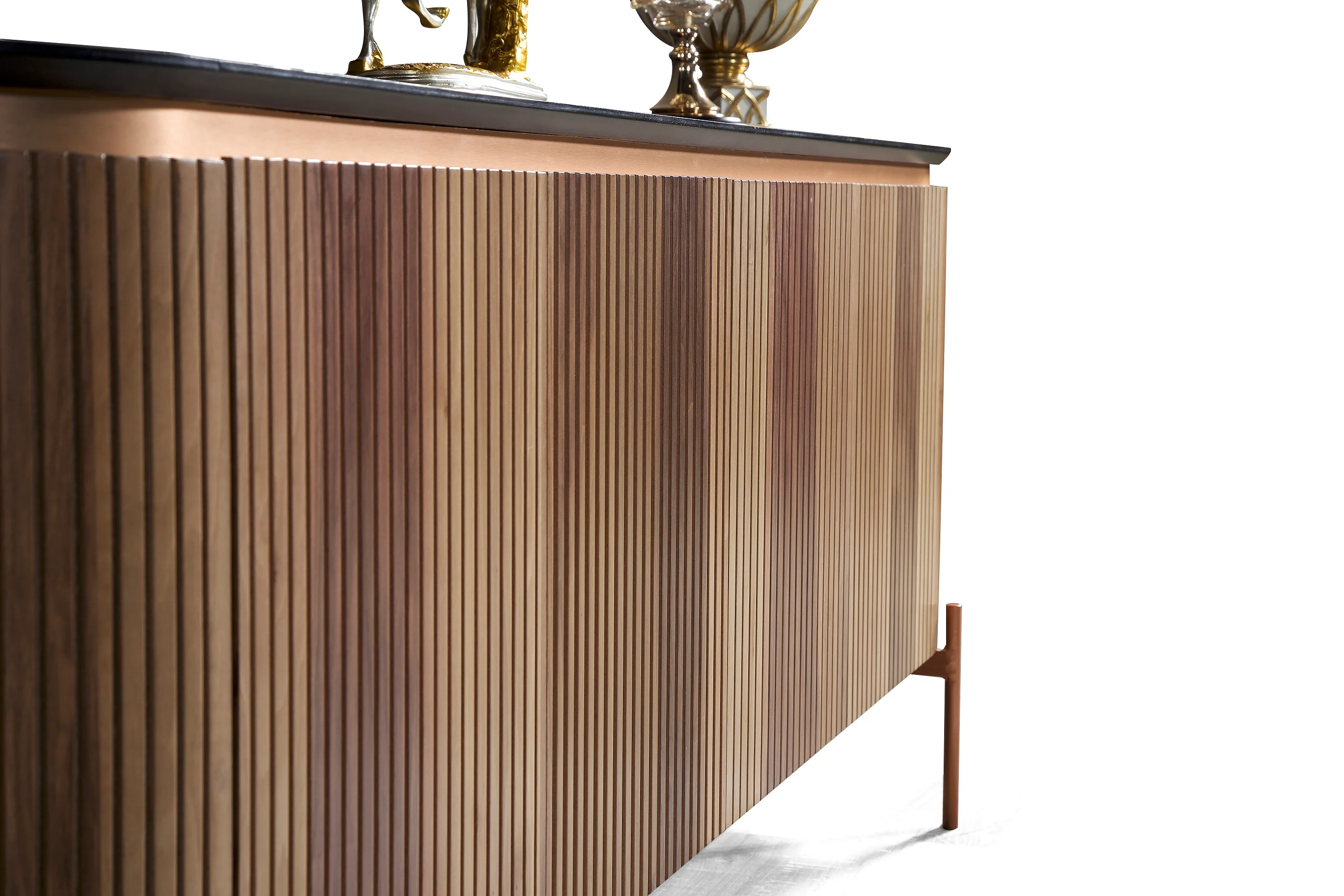 Бюфет «Tesla Walnut» с естествен фурнир, размер 208х78х52см - Image 5