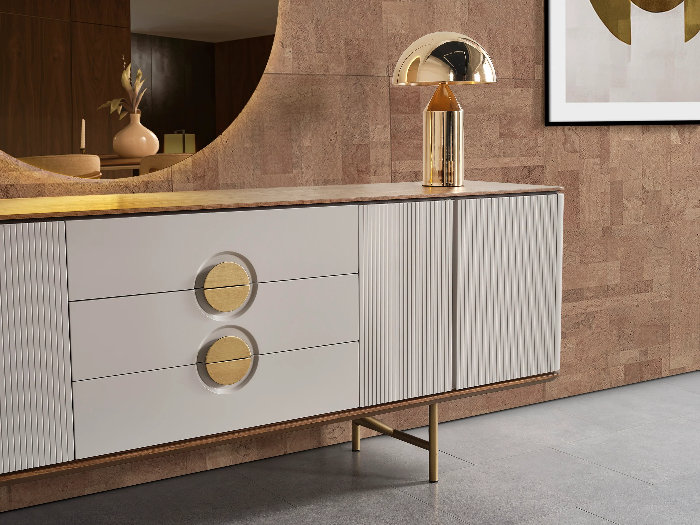 Бюфет «Viola» с три чекмеджета, размер 220х80х50см - Image 3