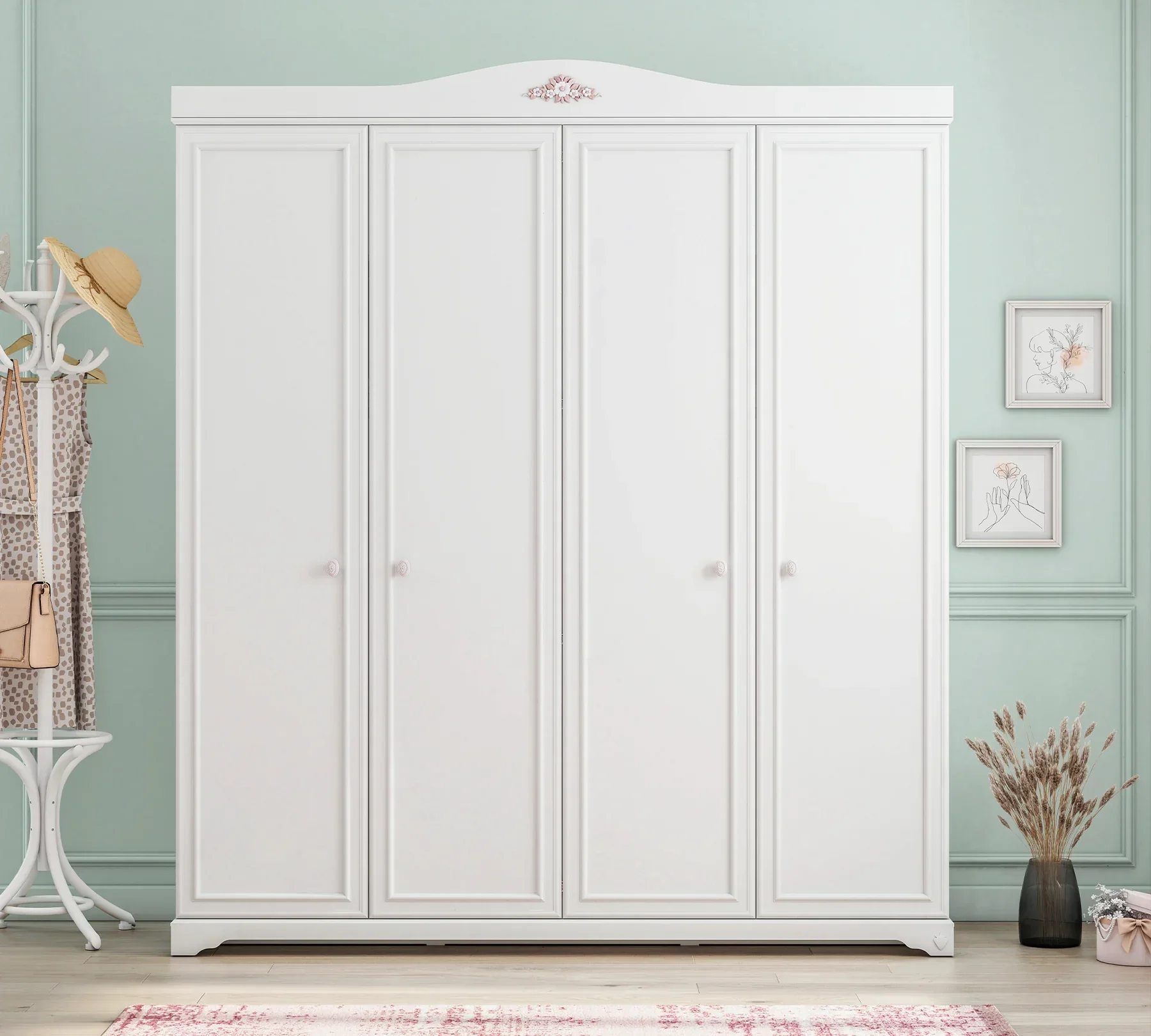 Π§Π΅ΡΠΈΡΠΈΠΊΡΠΈΠ»Π΅Π½ Π³Π°ΡΠ΄Π΅ΡΠΎΠ± Β«Rustic WhiteΒ» - ΡΠΈΡΠΈΠ½Π° 202ΡΠΌ - Image 8