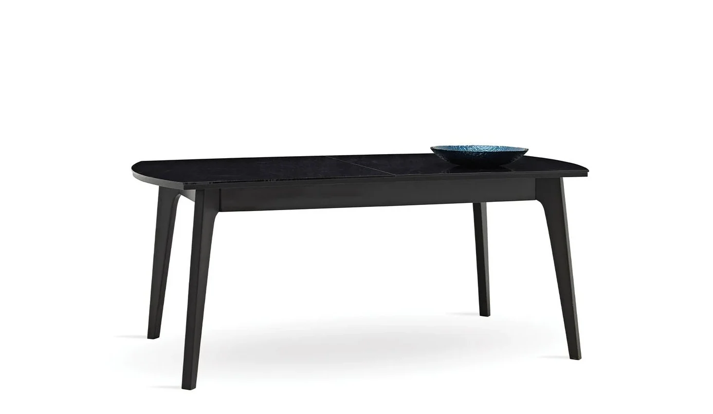Трапезна разтегателна маса «Legato Black» с размер 180х76х100см - Image 2