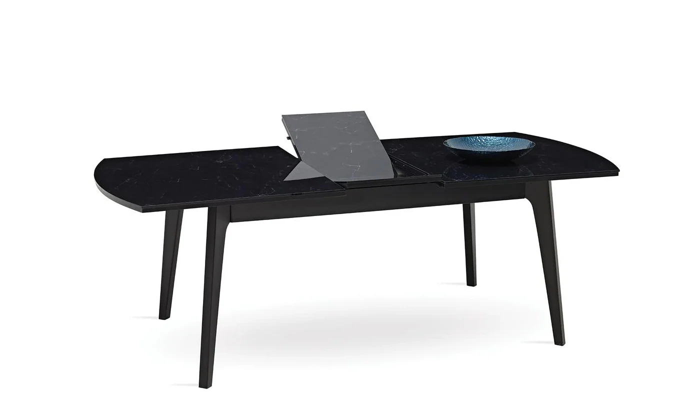 Трапезна разтегателна маса «Legato Black» с размер 180х76х100см - Image 3