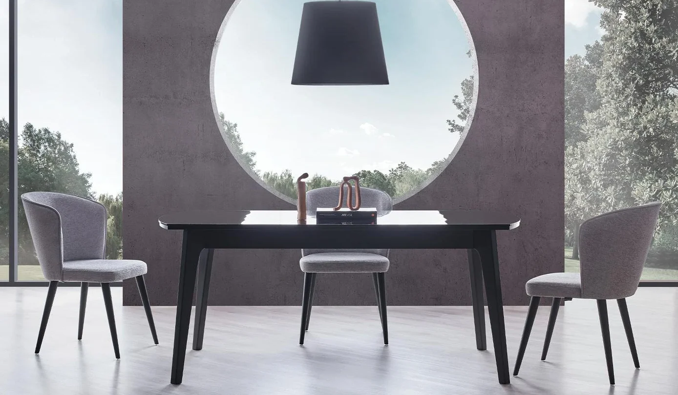 Трапезна разтегателна маса «Legato Black» с размер 180х76х100см - Image 7