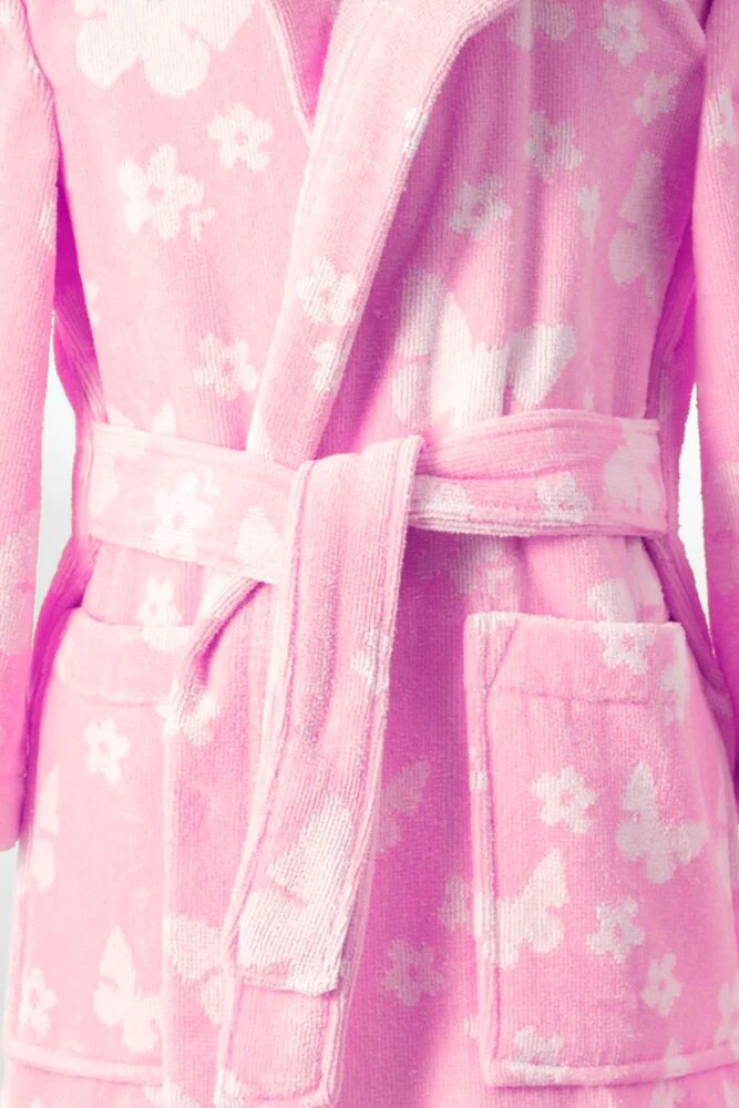 Детски халат за баня «Butterfly Pink» възраст - памук, 1-2г. - Image 2