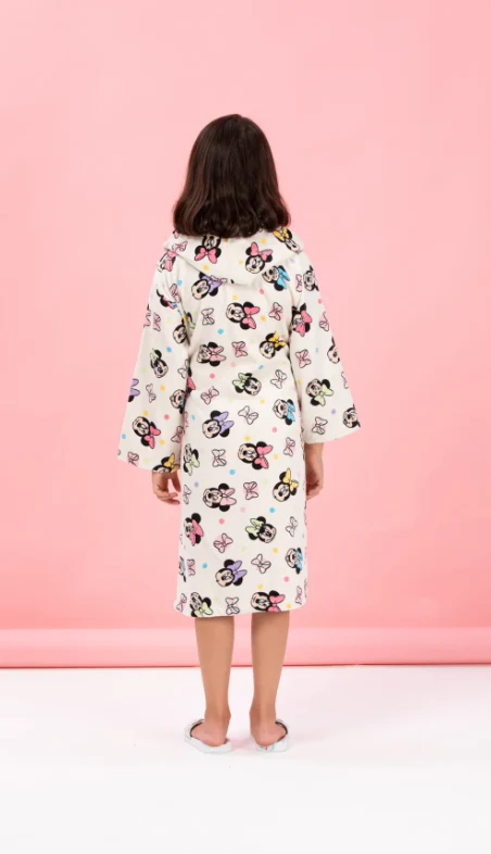 Детски халат за баня «DSNY Minnie Colours Krem» - памук, възраст 9-10г. - Image 3