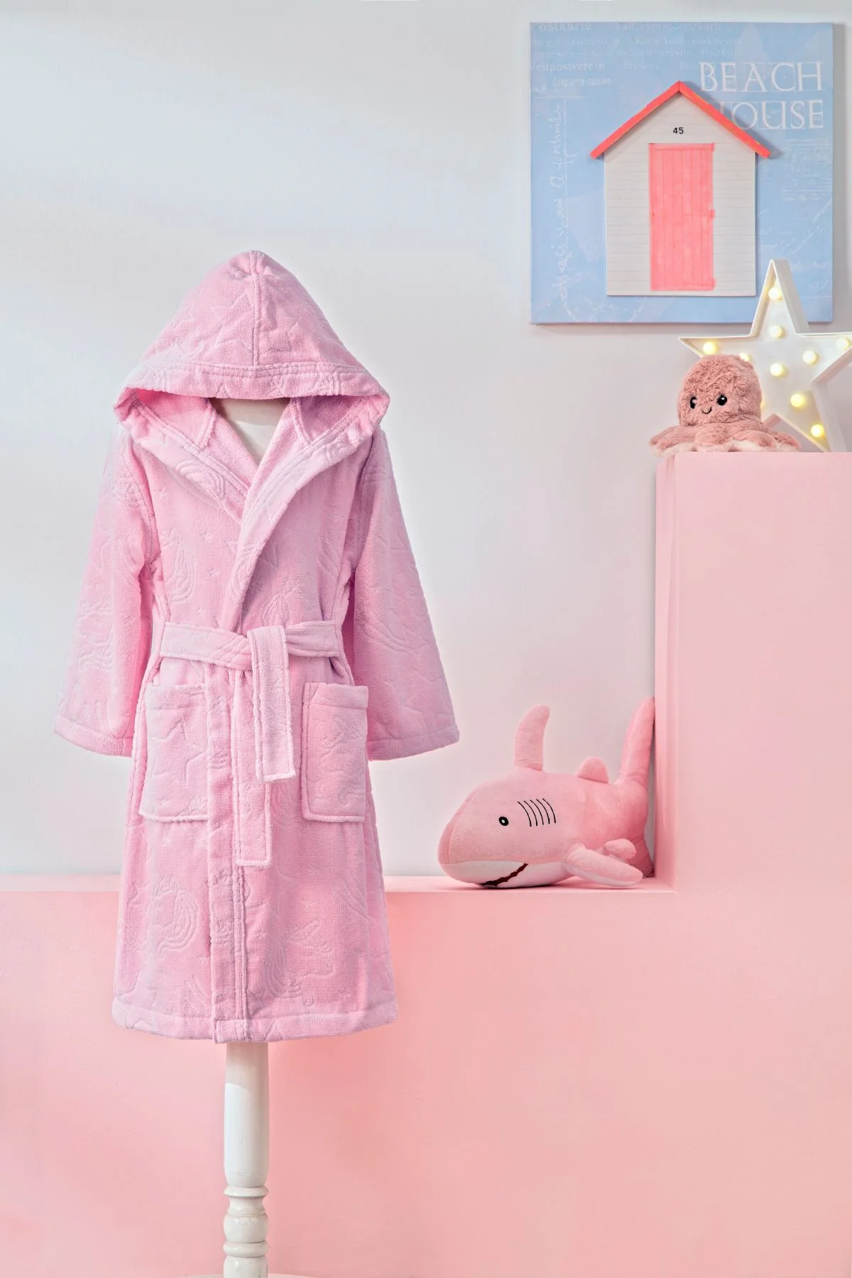Детски халат за баня «Unicorn Pink» възраст - памук, 13-14 г.