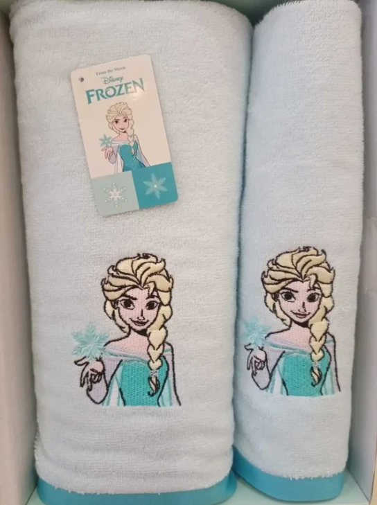 Детски комплект за баня «Frozen Snowflake Blue» - памук, възраст 5-6г. - Image 2