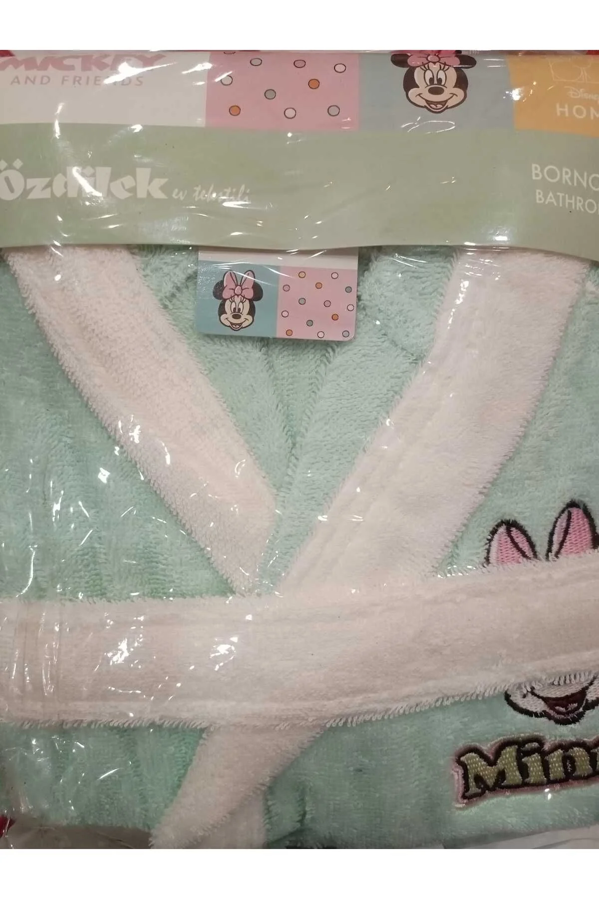 Детски халат за баня «Minnie Heart Mint» - памук, възраст 11-12г. - Image 2