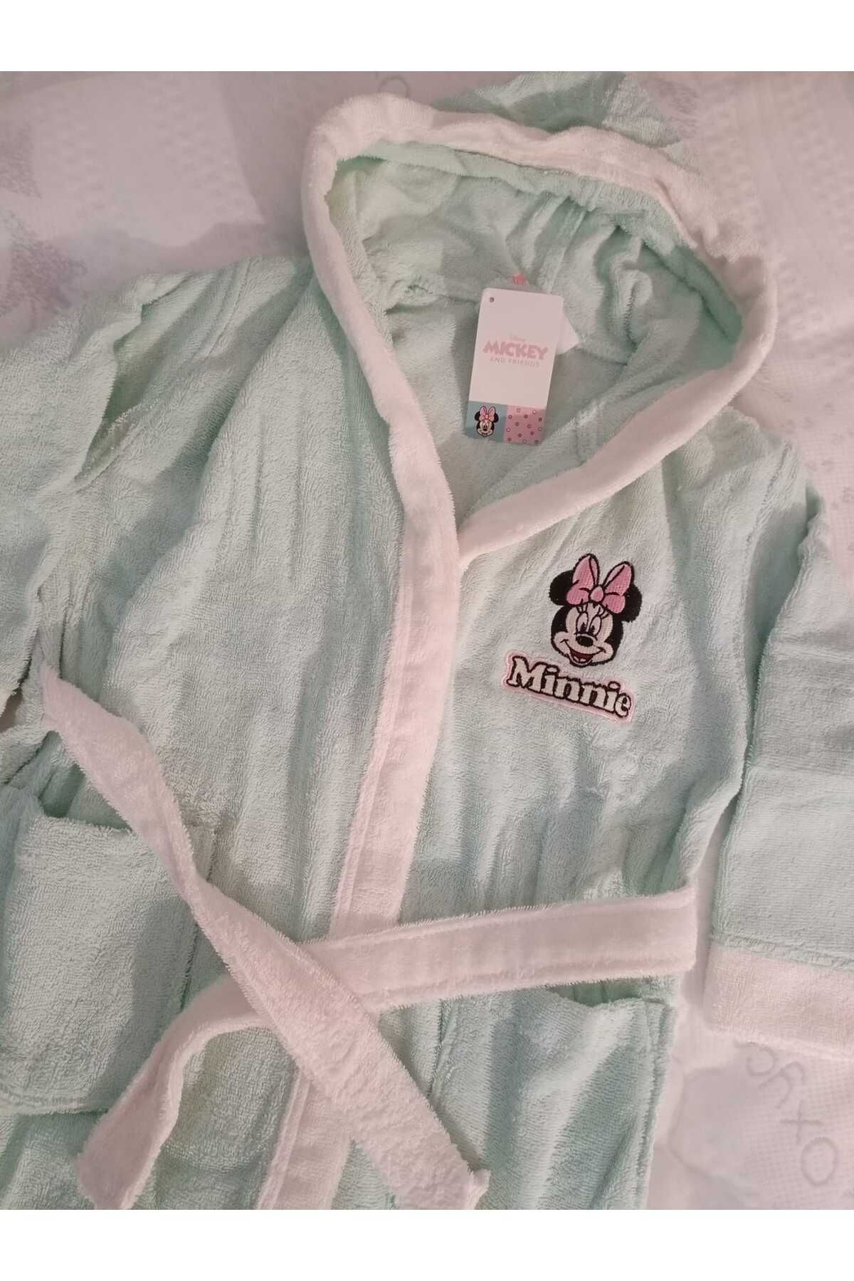 Детски халат за баня «Minnie Heart Mint» - памук, възраст 11-12г. - Image 3