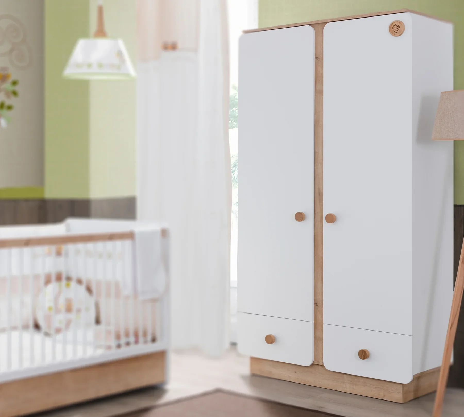 Двукрилен гардероб «Natura Baby» - рафтове, ширина 103см - Image 4