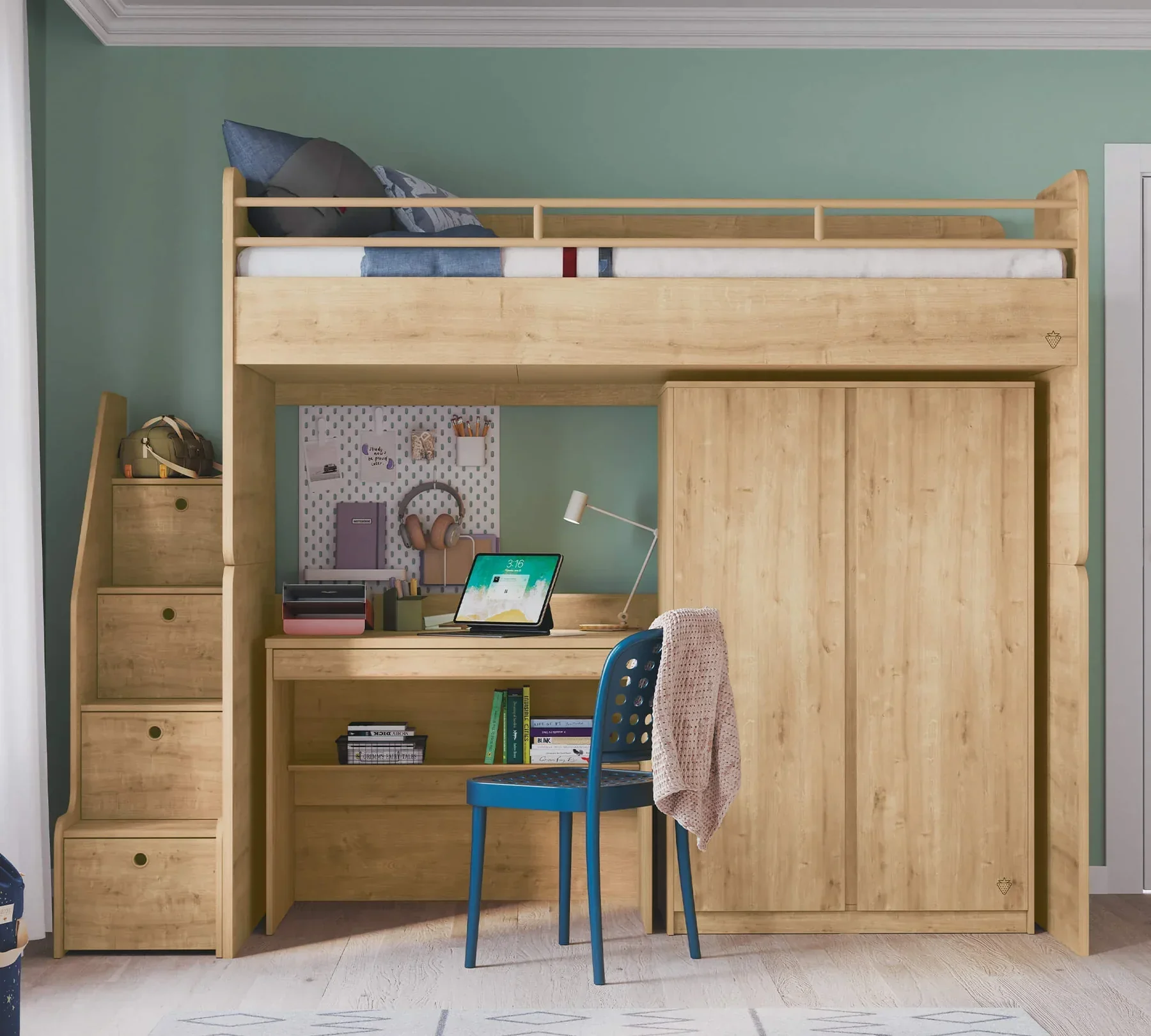 Горно легло за модулно двуетажно легло «Studio» за матрак 90x200см - Image 5
