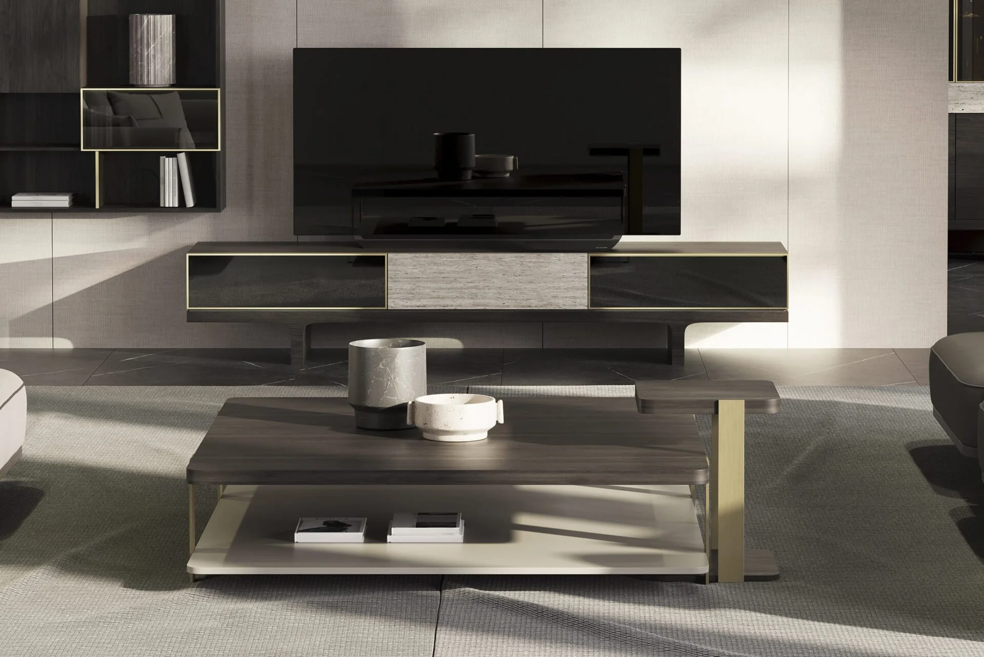 Холна маса «Hector Middle Small» с естествен фурнир, размер 138х35х87см - Image 3