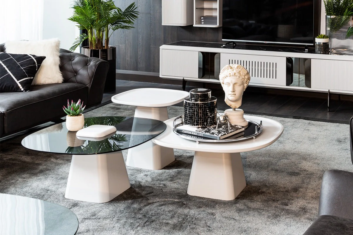 Холна маса «Chelsea Middle White» с размер 80х38х80см - Image 3
