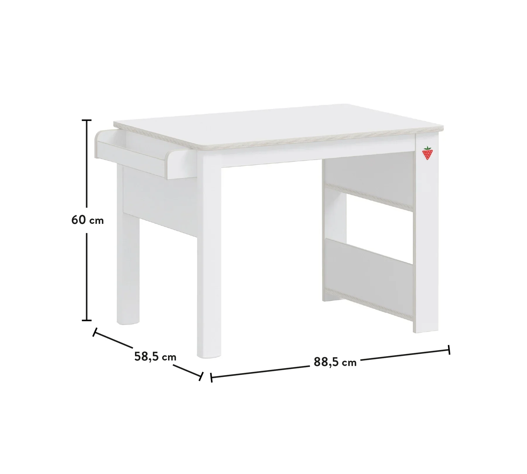 Игрално бюро «Montes White» + етажерка, размери 89х60х59см - Image 4