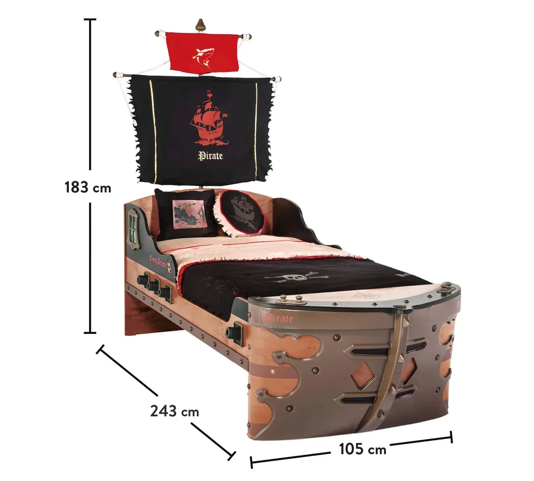 Легло-кораб «Pirate S» за матрак 90х190см - Image 7