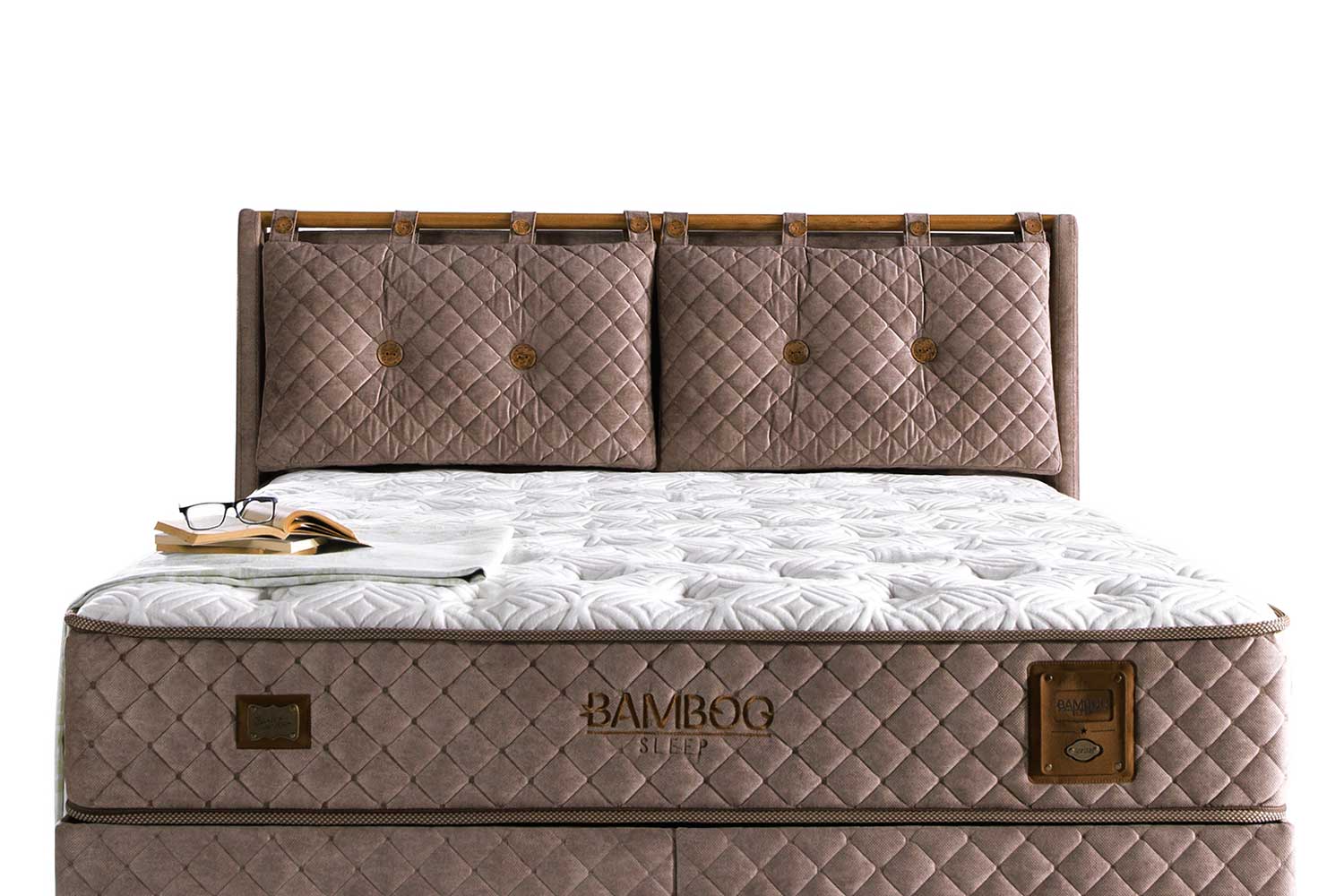 Тапицирано легло «Bamboo Sleep» + Матрак и табла - с място за съхранение, матрак с бамбукови влакна - Image 7
