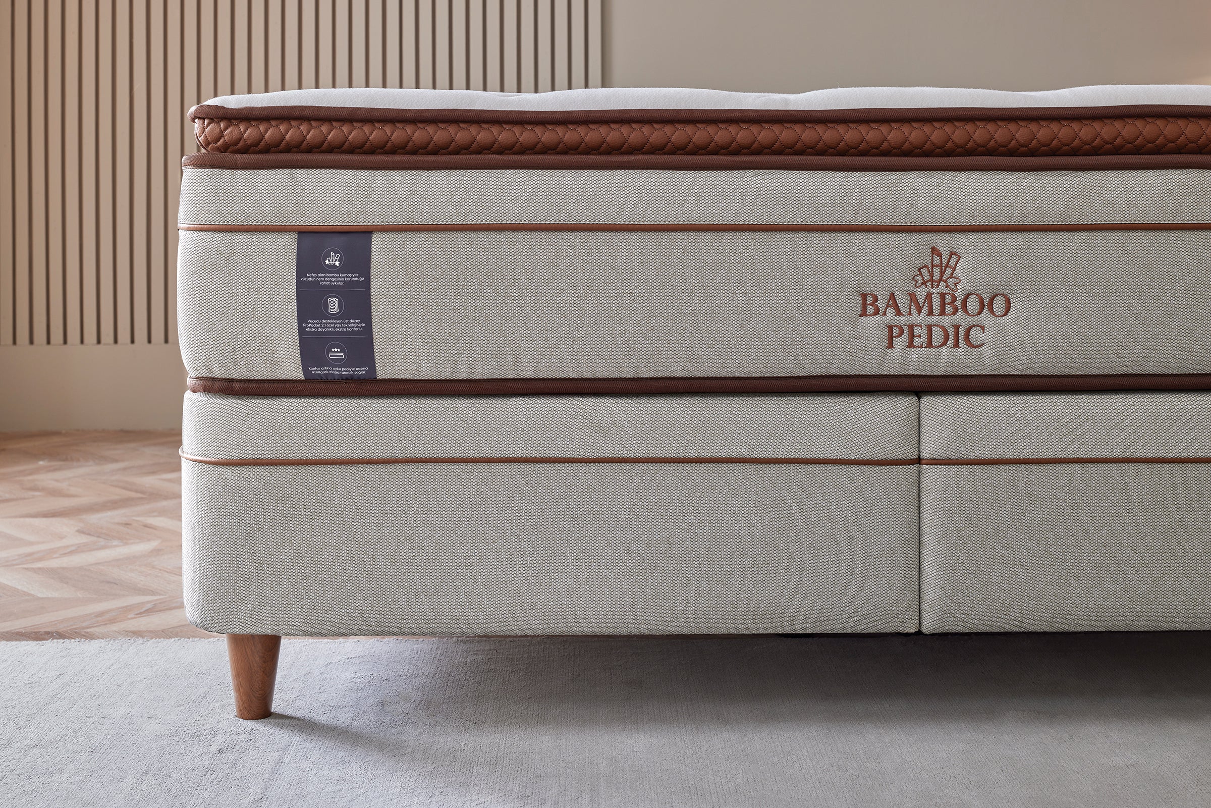 Матрак «Bamboo Pedic» с бамбукови влакна, с микрокапсули, с покет пружинна система, 34 см - Image 6