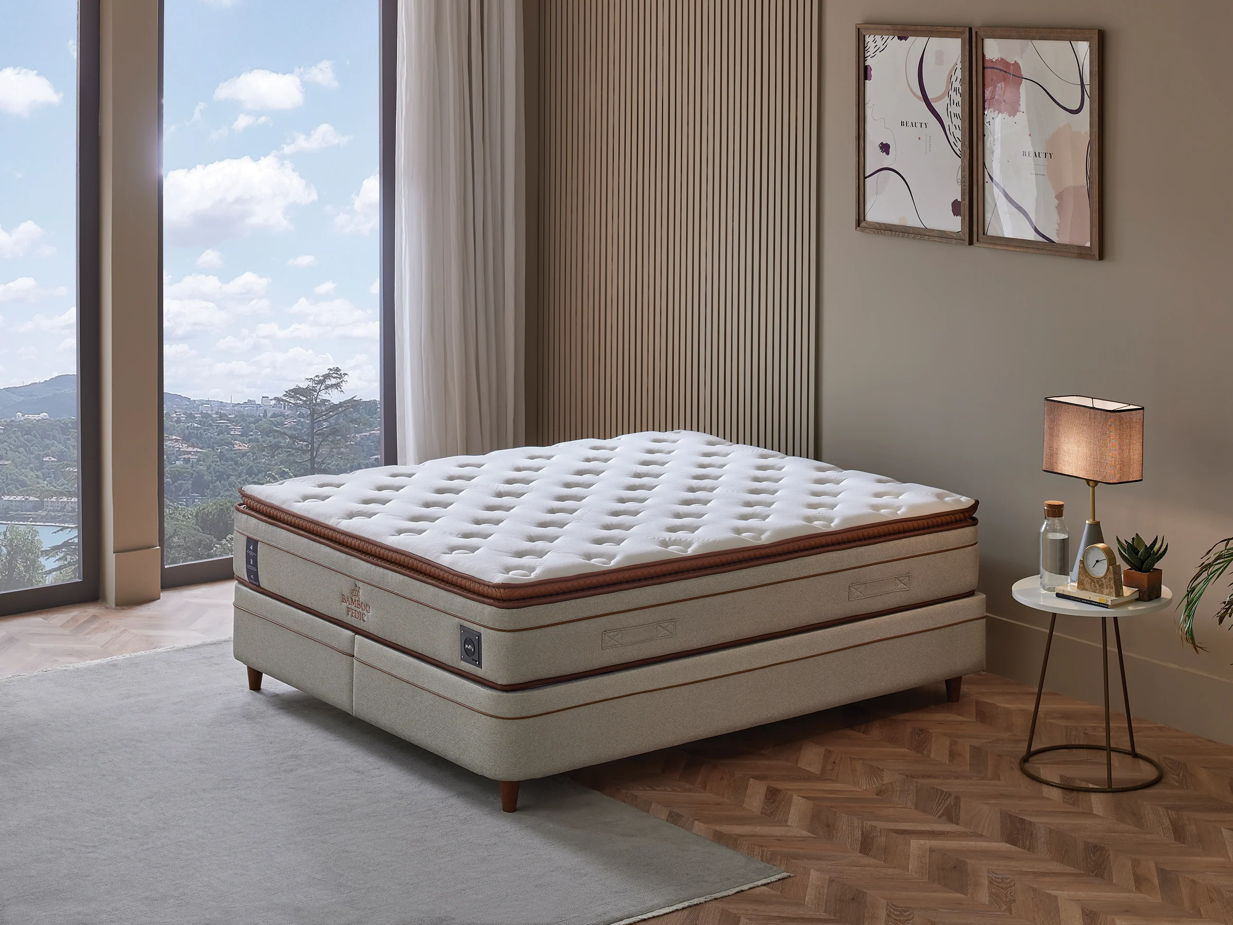 Матрак «Bamboo Pedic» с бамбукови влакна, с микрокапсули, с покет пружинна система, 34 см - Image 8