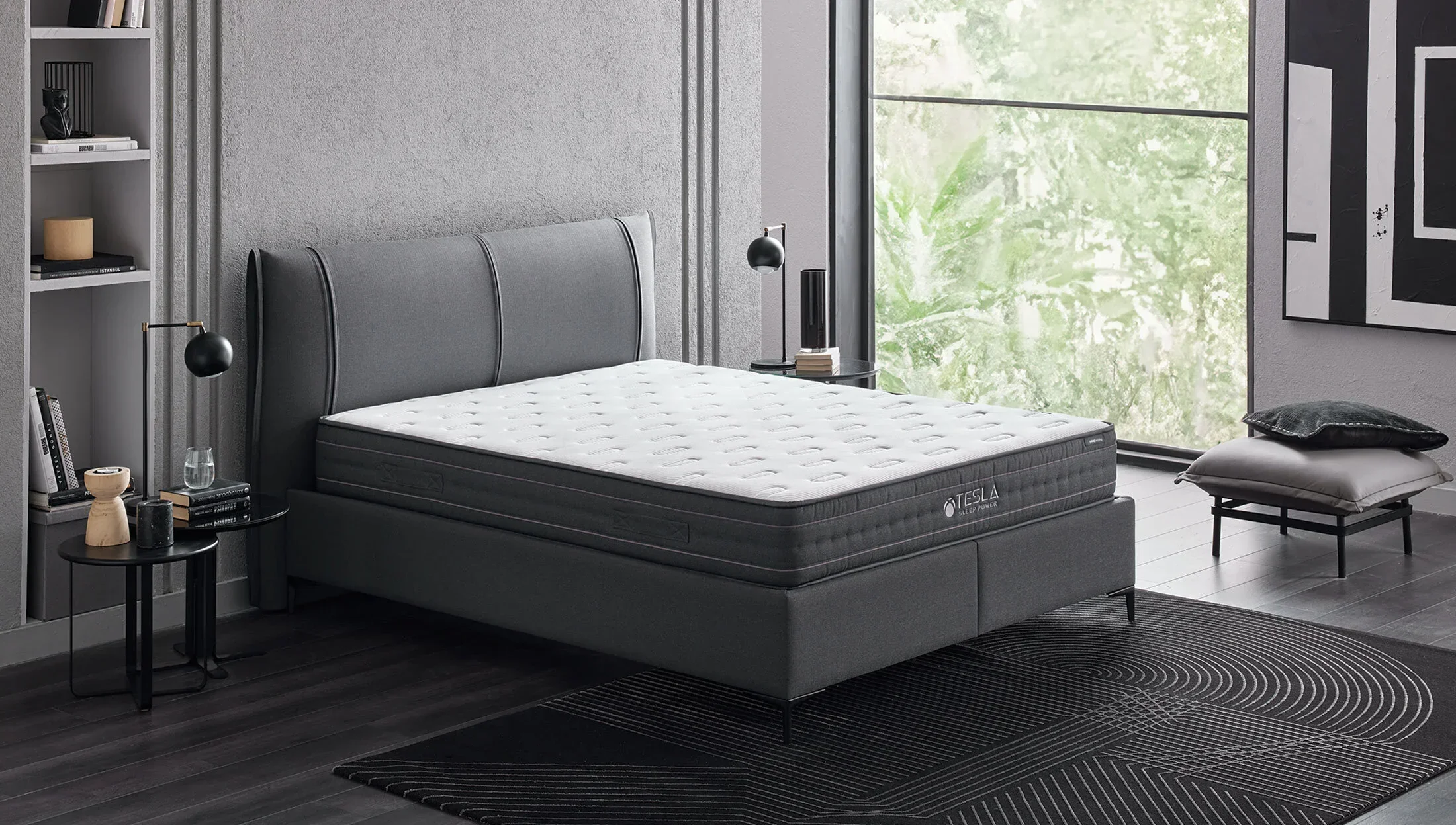 Матрак «Tesla Sleep Power» с лятна и зимна страна, с покет пружинна система, 25 см