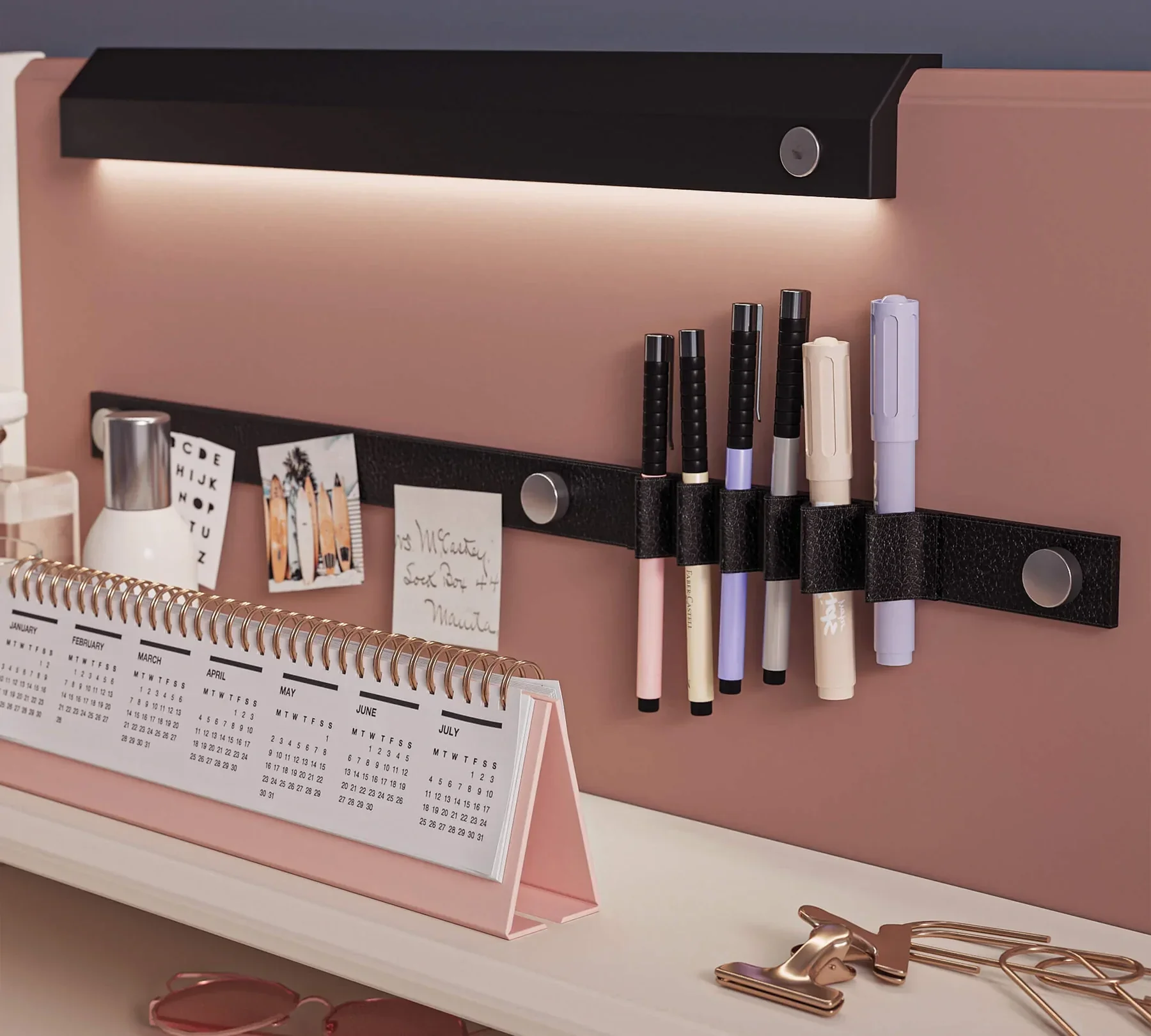 Надстройка за бюро «Elegance» + USB зарядна станция, LED осветление, размер 117х32х19см - Image 5