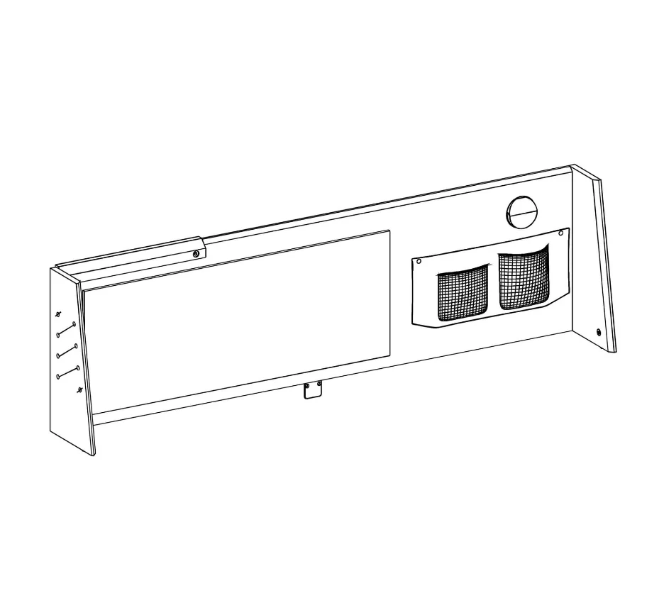 Надстройка за бюро «Trio» + USB зарядна станция, размер 138х40х21см - Image 5